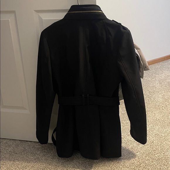 Michael Kors Black Trench Coat with Belt - Picture 3 of 7